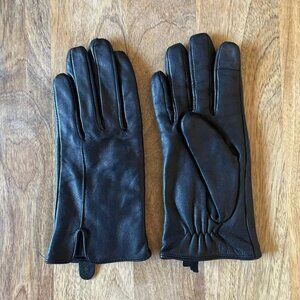 Women's Black Leather Gloves